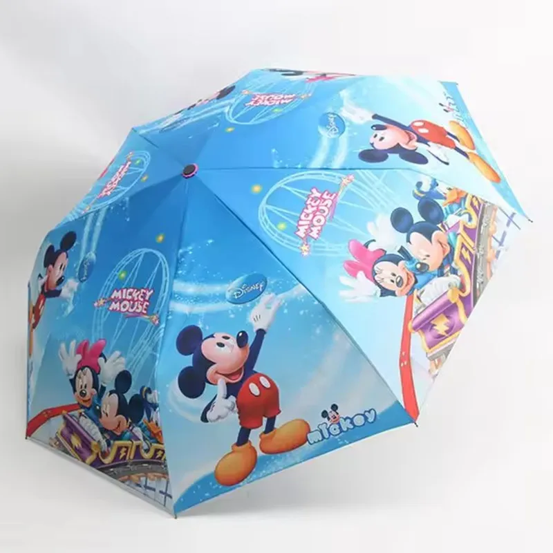 

Disney Cartoon Umbrella Frozen Elsa Ann Mickey Minnie Mouse TriFold Umbrella Student Boy Girl Adult Sunscreen Kids Umbrella Gift