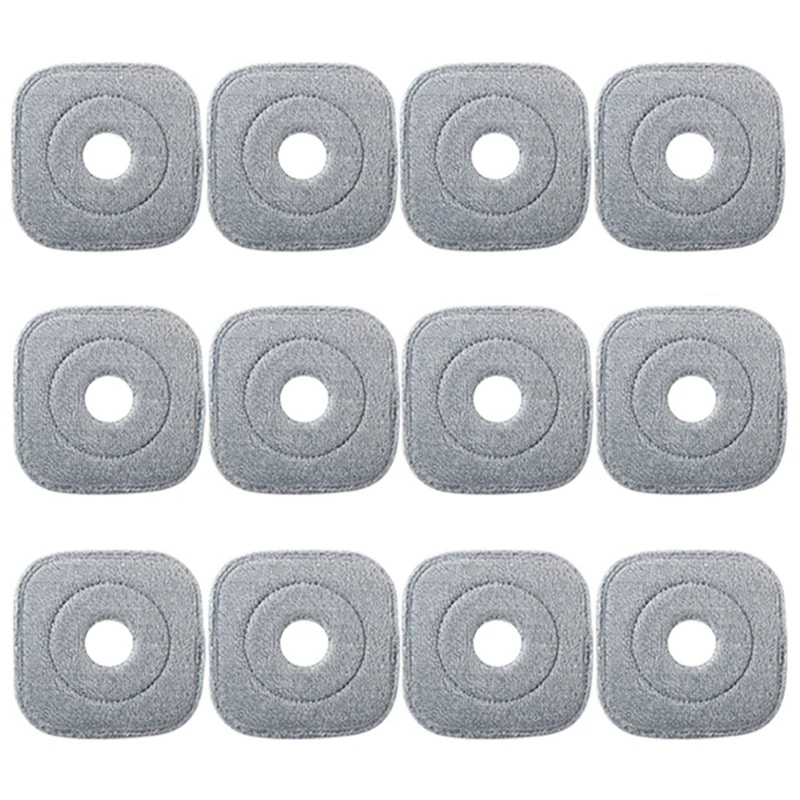 B46B-12Pcs Washable Mop Cloth Pads For Joybos Mop Squeeze Mop Automatic Separation Rotating Cleaning Floors Mop Pads Cloth