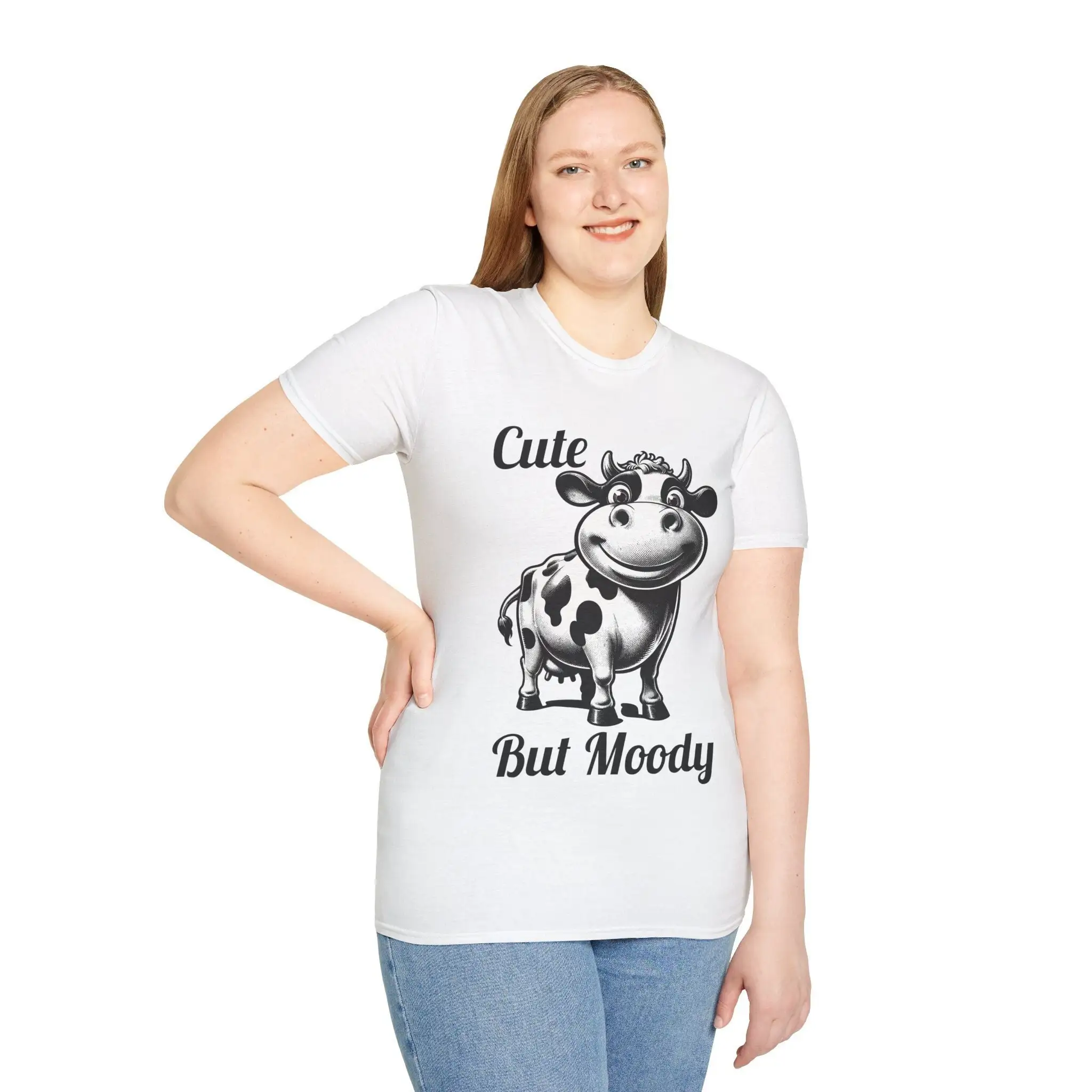 Funny Cow Cute But Moody Dairy Humor T Shirt