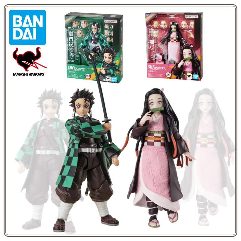 

New in Stock Bandai SHF S.H.Figurats Demon Slayer Tanjiro Kamado Original Box Anime Figure Finished Model Kit Toy Gift for Kid