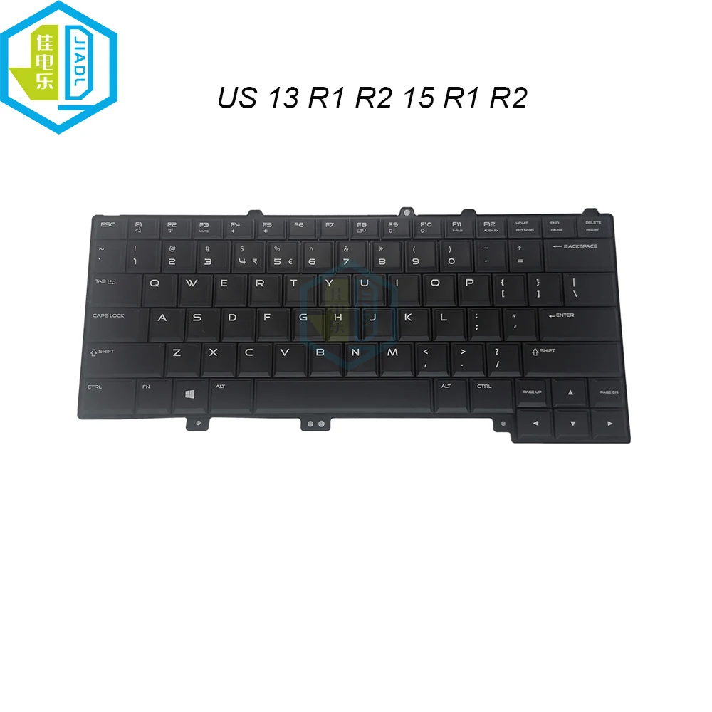 Teclado Retroiluminado para Laptop Inglês Nós para Dell Alienware 15 13 r1 r2 04k8f6 4k8f6 Nsk-lb1bc