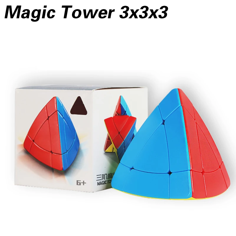 SengSo Magic Tower 3x3x3 พีระมิด Magic Cube ShengShou Mastermorphix 3x3 ความเร็ว Cube Twisty ปริศนาของเล่นเพื่อการศึกษาเด็ก