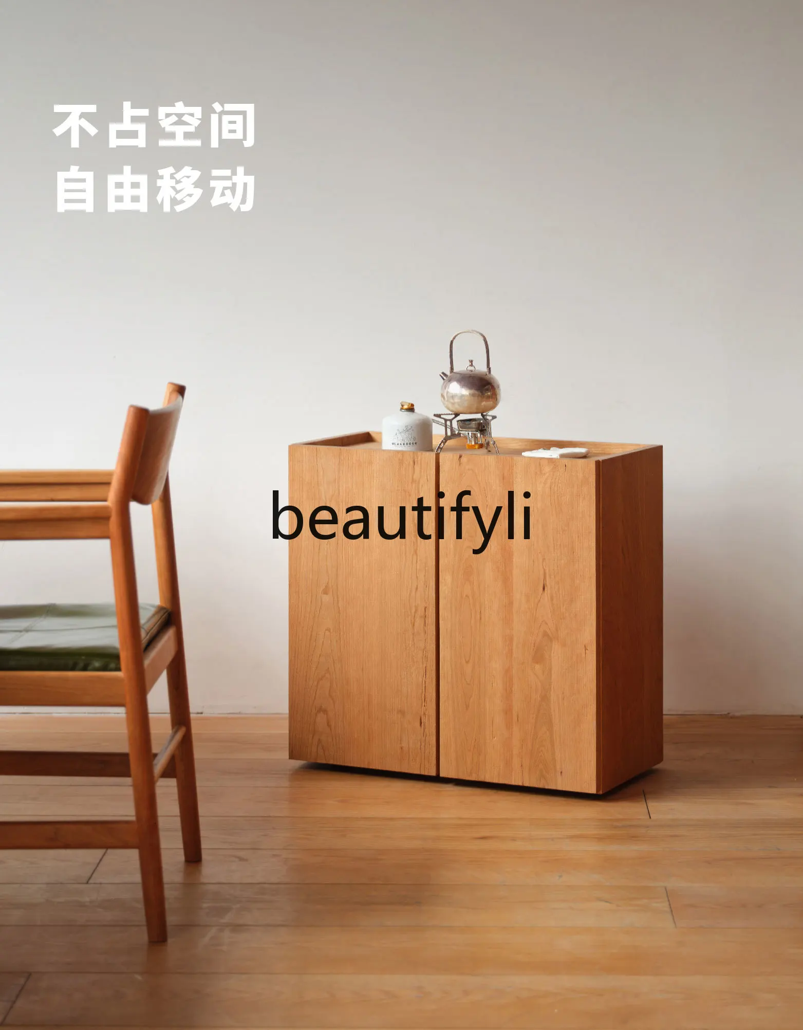 

Tea side cabinet, solid wood medieval tea cabinet, living room side storage small cabinet