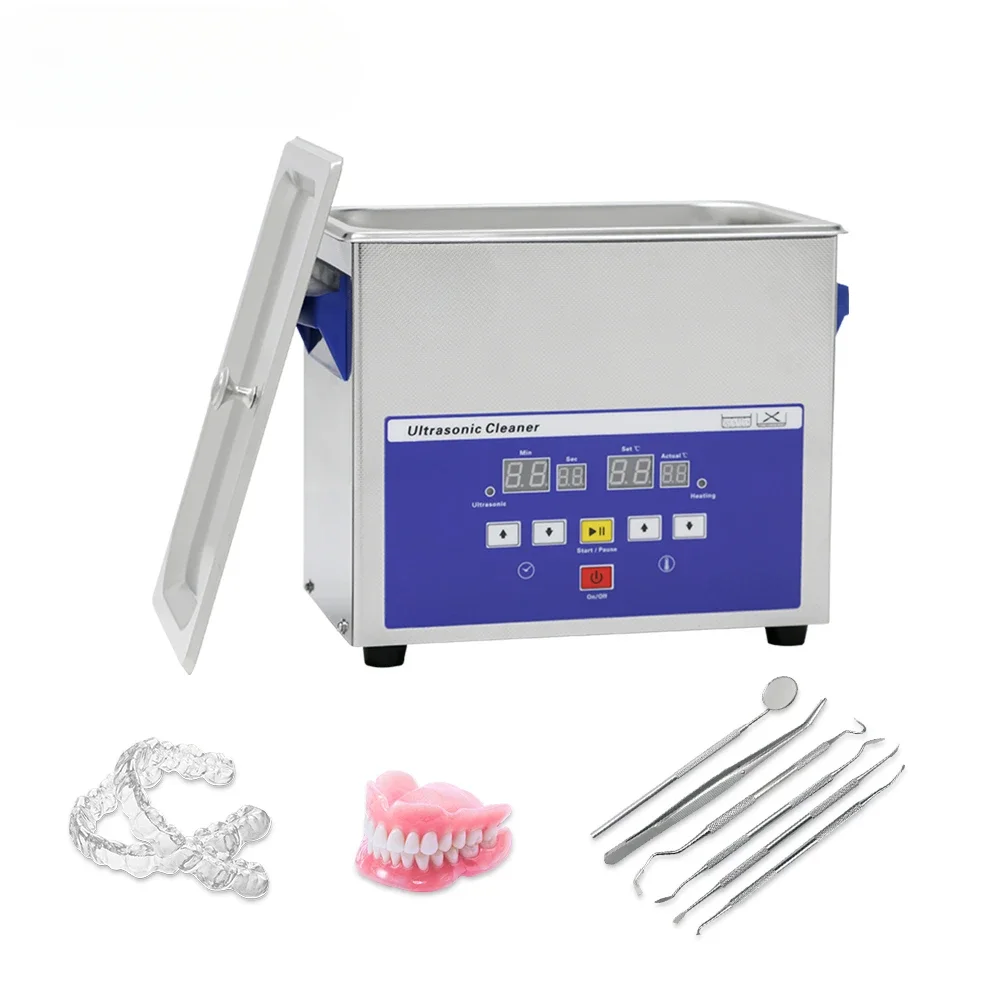 

Digital Ultrasonik Cleaner 3L Denta Ultrasonic Cleaning Machine 120W for Dentures and Surgical Instruments