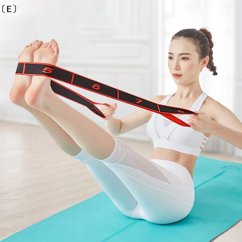 〔E〕Multi-functional Yoga Pilates Resistance Bands Loop Fitness Exercise Pull Strap Belt Elastic Latin Dance Stretching Bands