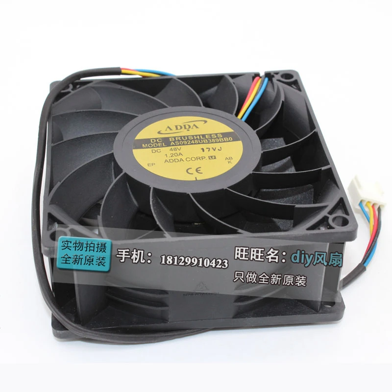 NEW ADDA AS09248UB389BB0 9238 DC48V 4PIN PWM cooling fan