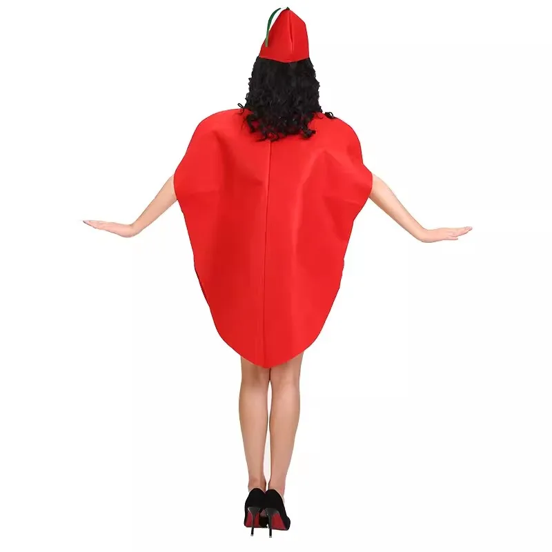 Kids Adult Strawberry Fruit Funny Costume Outfit Novelty Performance Fruit Cosplay Costume for Party Clothes view 3