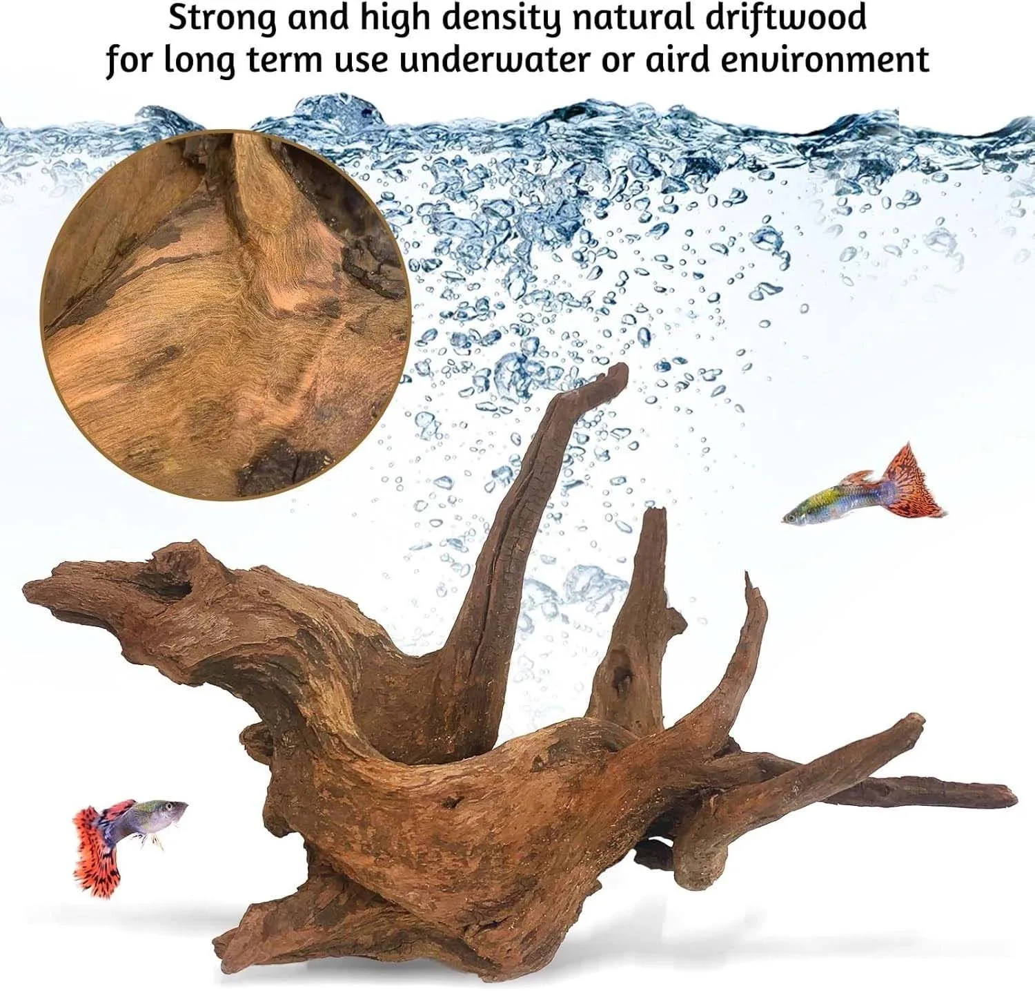 15-20CM 1Pc Natural Driftwood Coral Reef Decor Wooden Aquarium Decoration For Fish Tank Reptile Climbing Turtle Habitat Durable - view 5
