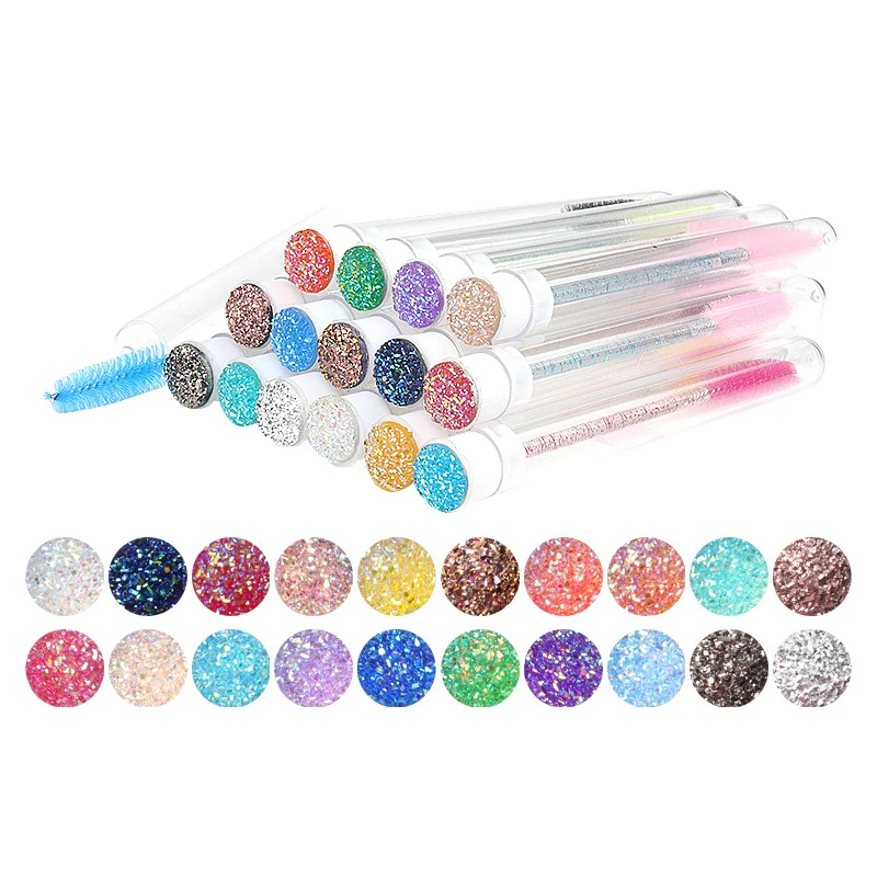Diamant Augenbraue Pinsel Rohr Einweg Wimpern Pinsel Wiederverwendbare Kristall Wimpern Verlängerung Pinsel Austauschbare Staub-proof Make-Up-Tool – Detail 1