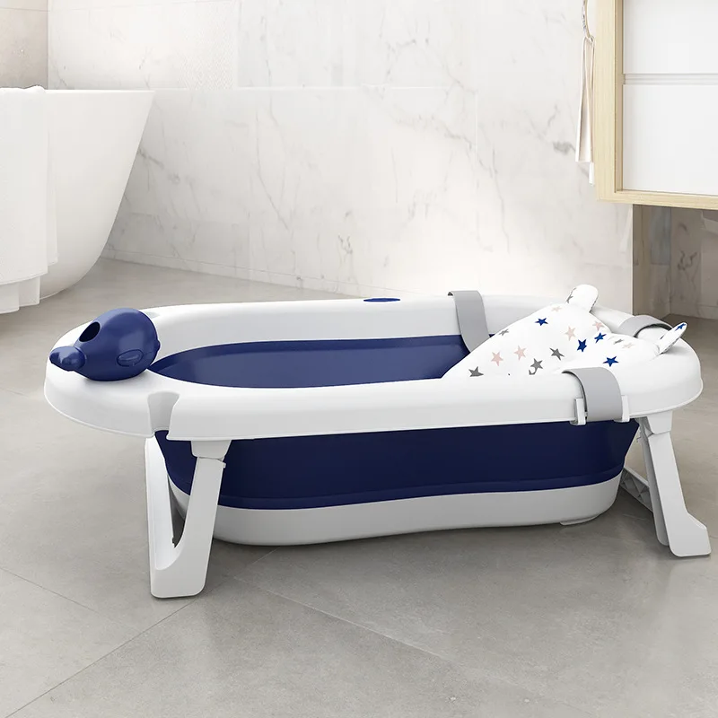 Newborn Baby Bath Tub Tub Baby Foldable Toddler Sitting and Lying Large Tub Child Household Children's Products