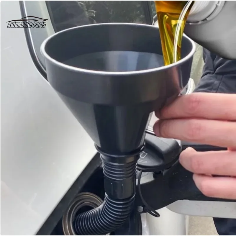 Large Refueling Funnel with Filter Mesh Motorcycles Gasoline Engine Car Oil Funnel Fuel Plastic Rubber Change Fill Transfer Tool