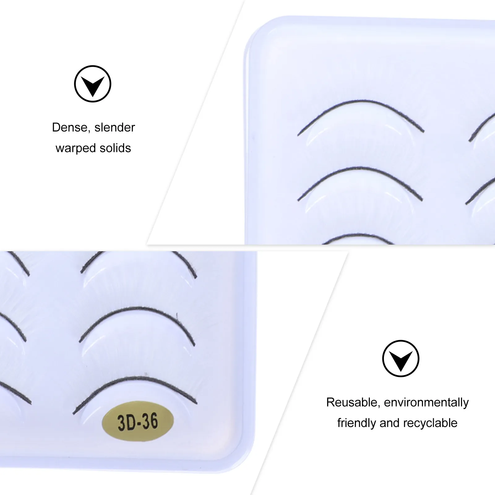 10 paires de cils artificiels naturels, volumineux et réalistes, pour maquillage quotidien ou de soirée, résistants à l'eau