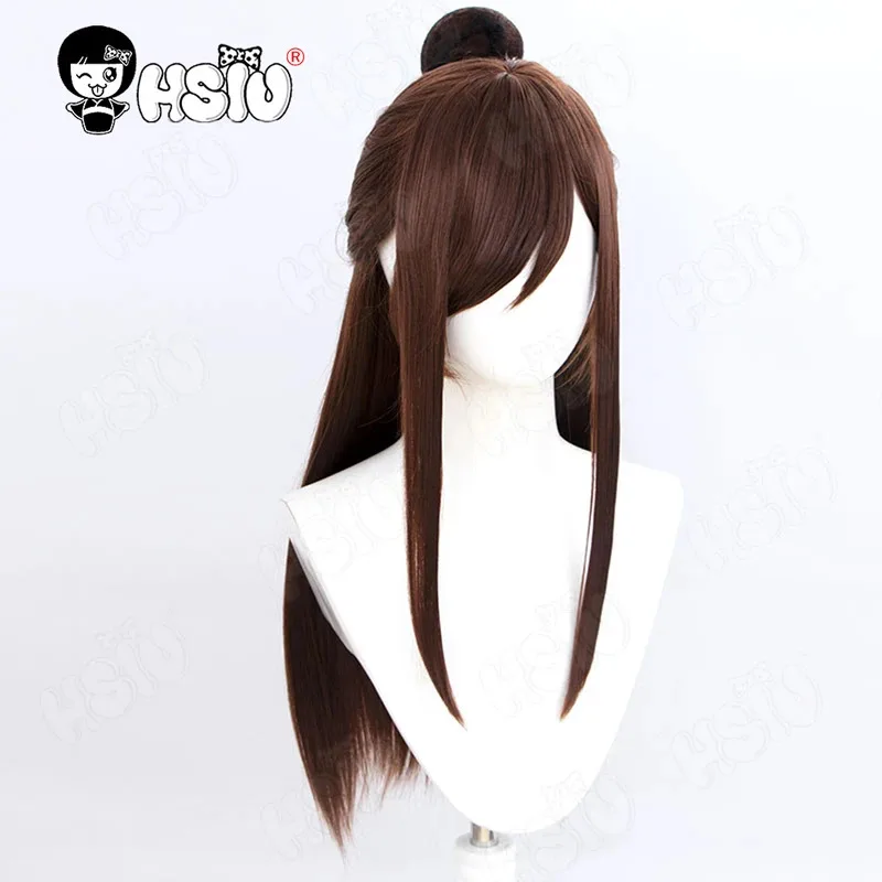 Парик для косплея Akane Houzuki HSIU 60 см, светло-коричневые длинные волосы, синтетический парик + шапочка для парика, игра Gyakuten Saiban Ema Skye, парик для косплея