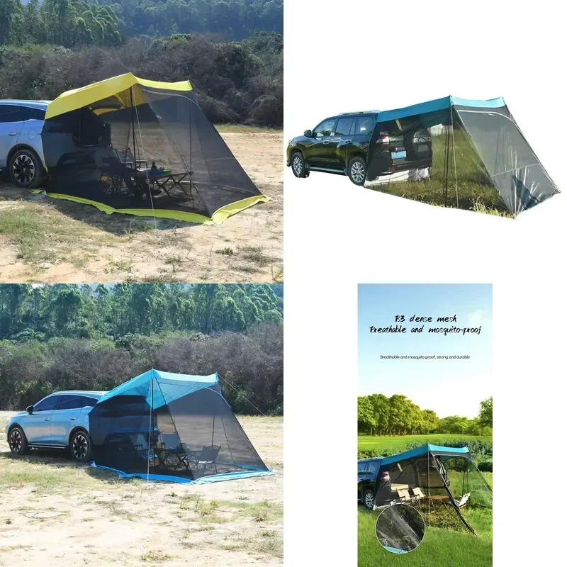 Car Rear Tent Extension Sunshade Vehicle Trunk Side Awning SUV Off-road Outdoor Canopy Camping Tent for Self-driving Tour