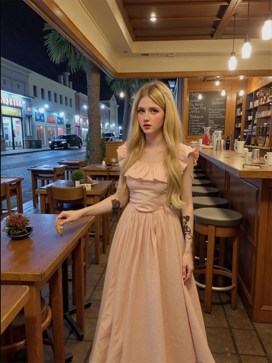 فستان نسائي وردي على طراز الأميرة على شكل حرف a بأكمام طويلة وأكمام قصيرة نصف كم وأكمام متوسطة وأكمام منتفخة #4