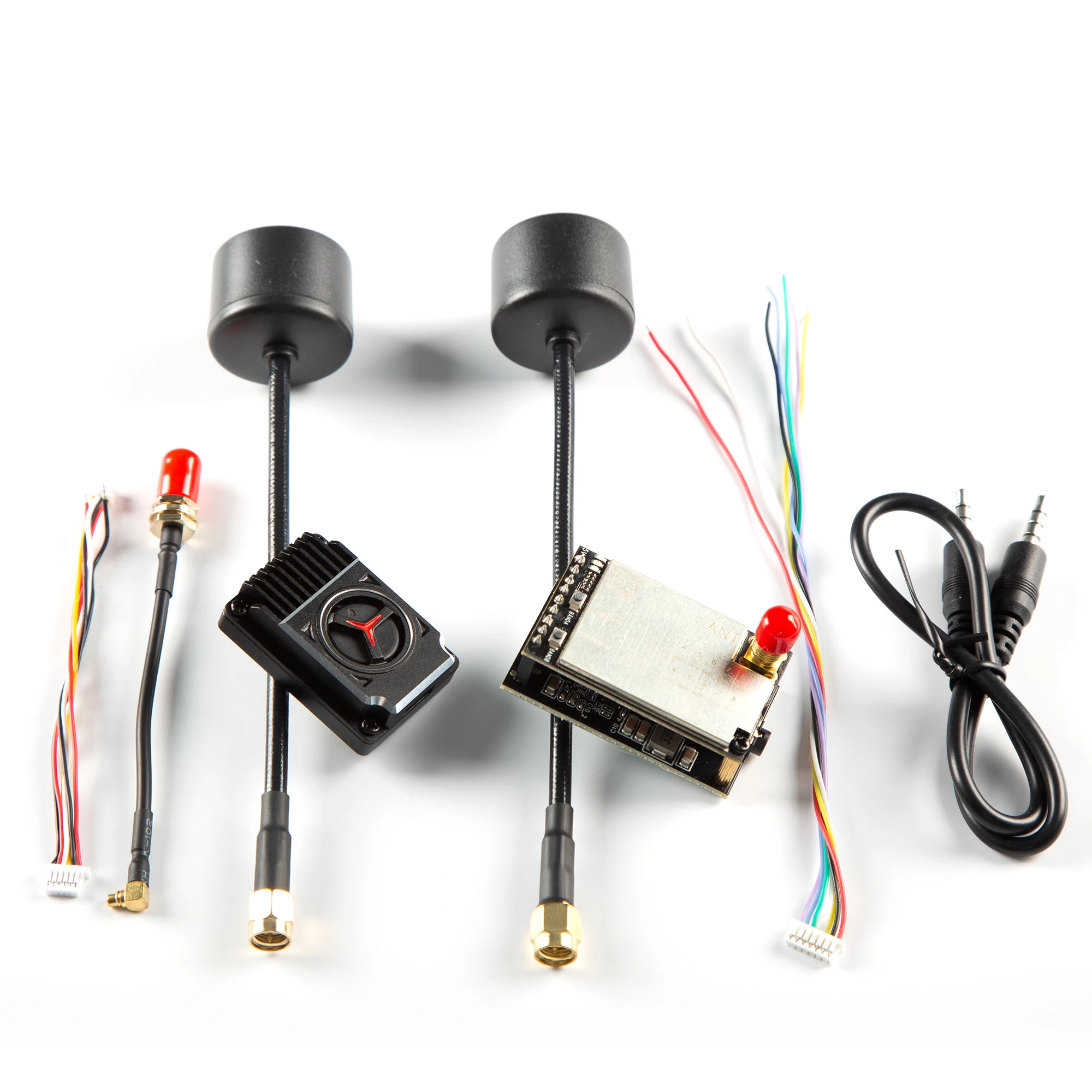 3.3G 4W FPV VTX Analog Video Transmitter Kit For FPV RC Drone Model 3.3G VRX with RHCP Antenna For Skyzone/fatshark FPV Glasses