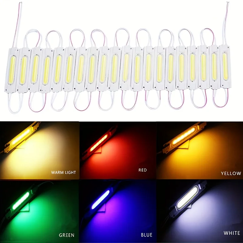 20 قطعة 6LED COB وحدة الإعلان ضوء DC12V 2 واط وحدة حقن مقاومة للماء تسجيل الخلفية في الهواء الطلق led سلسلة ضوء الشريط #5