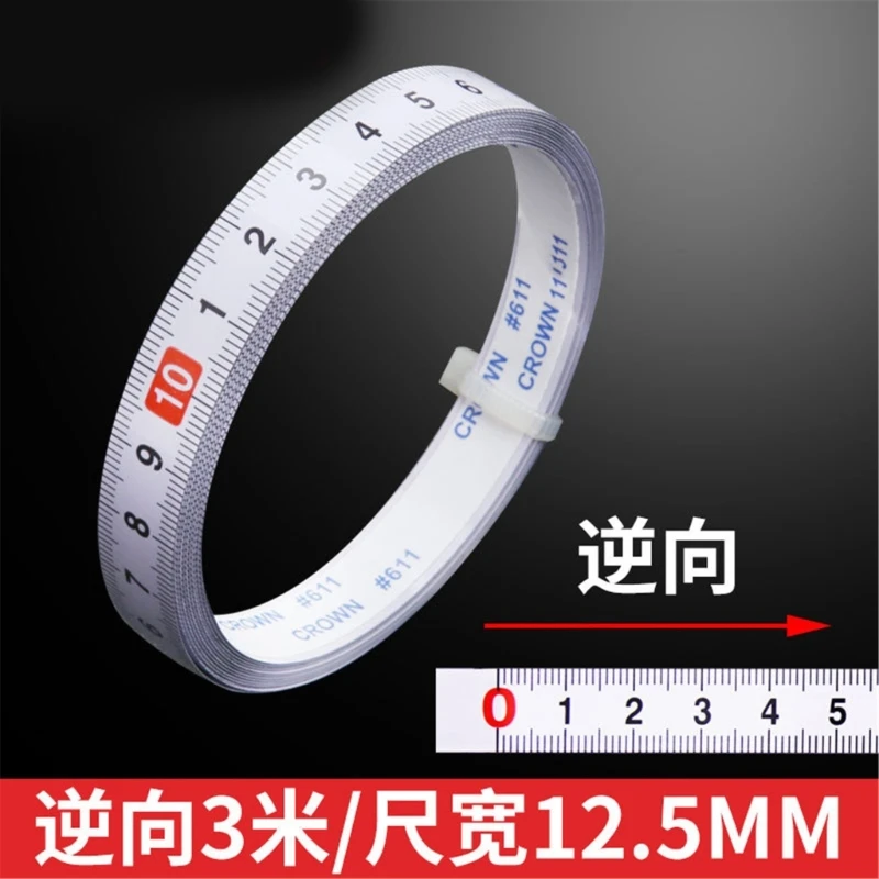 A2UD Miters Track Tape Measure Self Adhesive Metric Carbon Steel Scale Ruler 2/3Meters