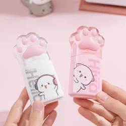 Korektor w taśmie dla kota brzoskwiniowego o dużej pojemności folia PET słodki kociak taśmy przeróbkowej 12m kawaii