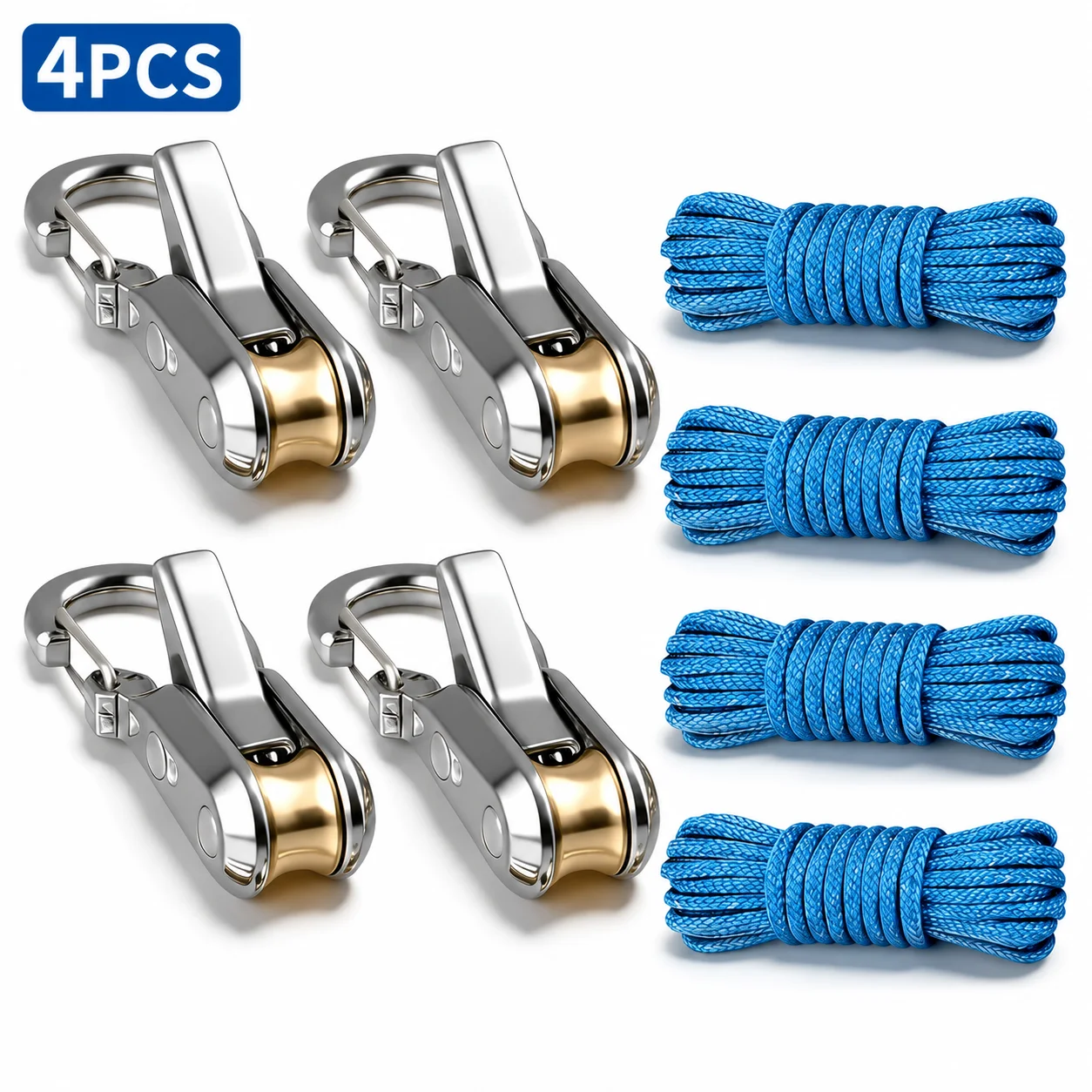 6er-Pack Seilspanner Rollenspanner Hochbelastbare Einziehbare Schnalle für Camping, Bootfahren, Outdoor-Aufbewahrung