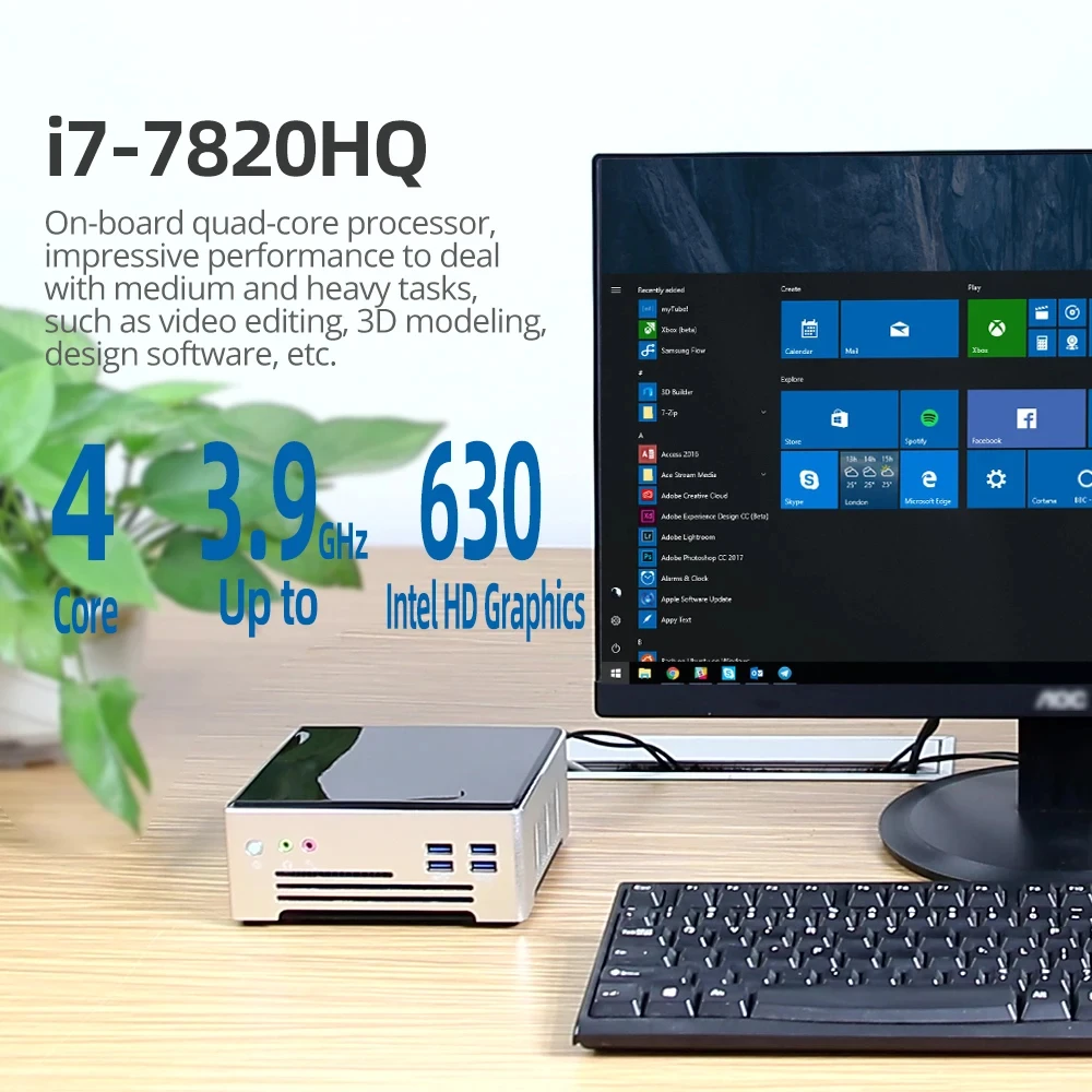 Helorpc i5 i7 Core 10510U 10750U 1035G4 1165G7 Dual LAN 6 USB3.0 Мини ПК DDR4 WIFI DP 4K Поддержка Win10 Linux настольный компьютер