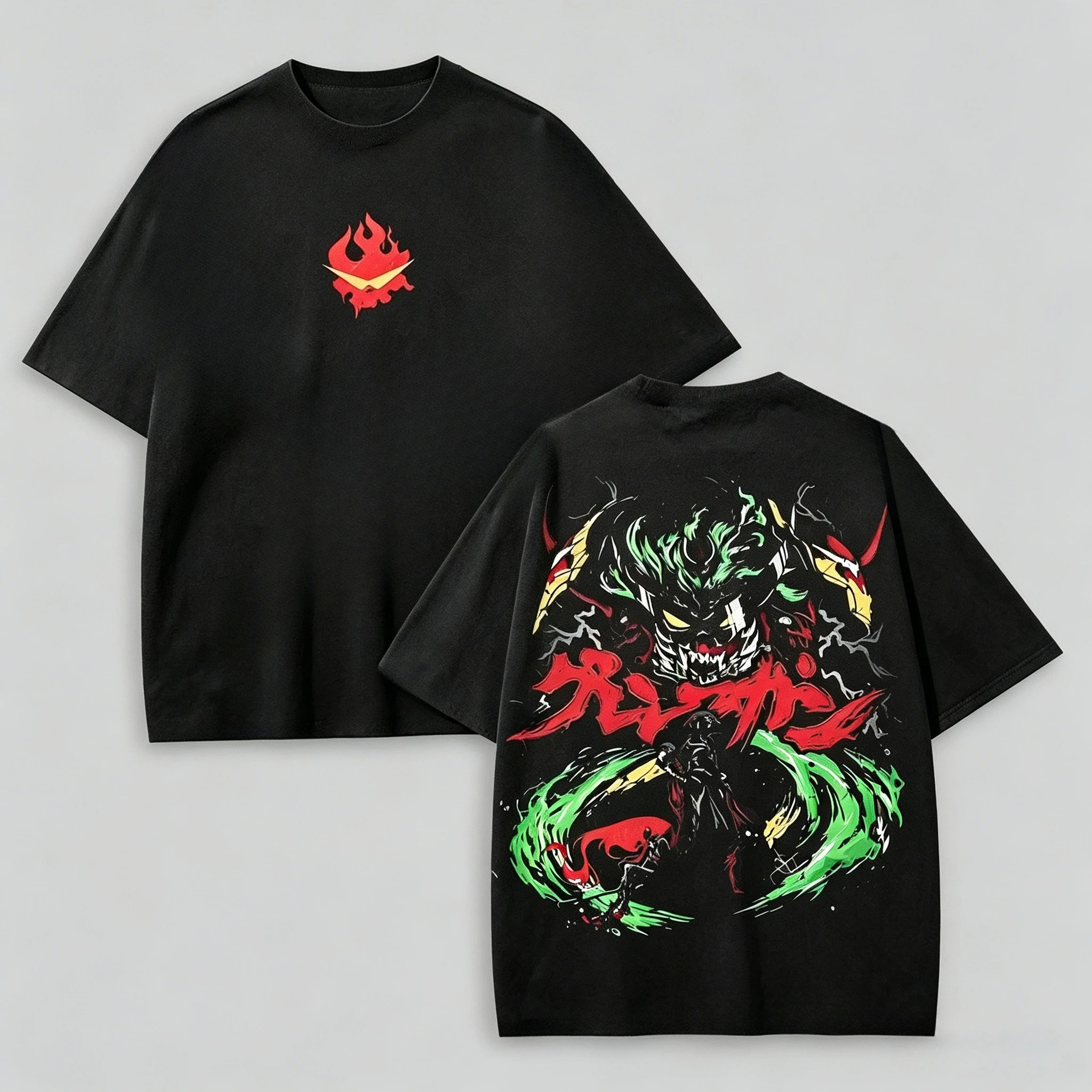 Tengen Toppa Gurren Lagann T-Shirt, Vintage, Unisex, Oversized, Anime-Streetwear, weiche Baumwolle, lässiges T-Shirt mit kurzen Ärmeln, Geschenk, Kleidungsstück, Oberteil. – Detail 3