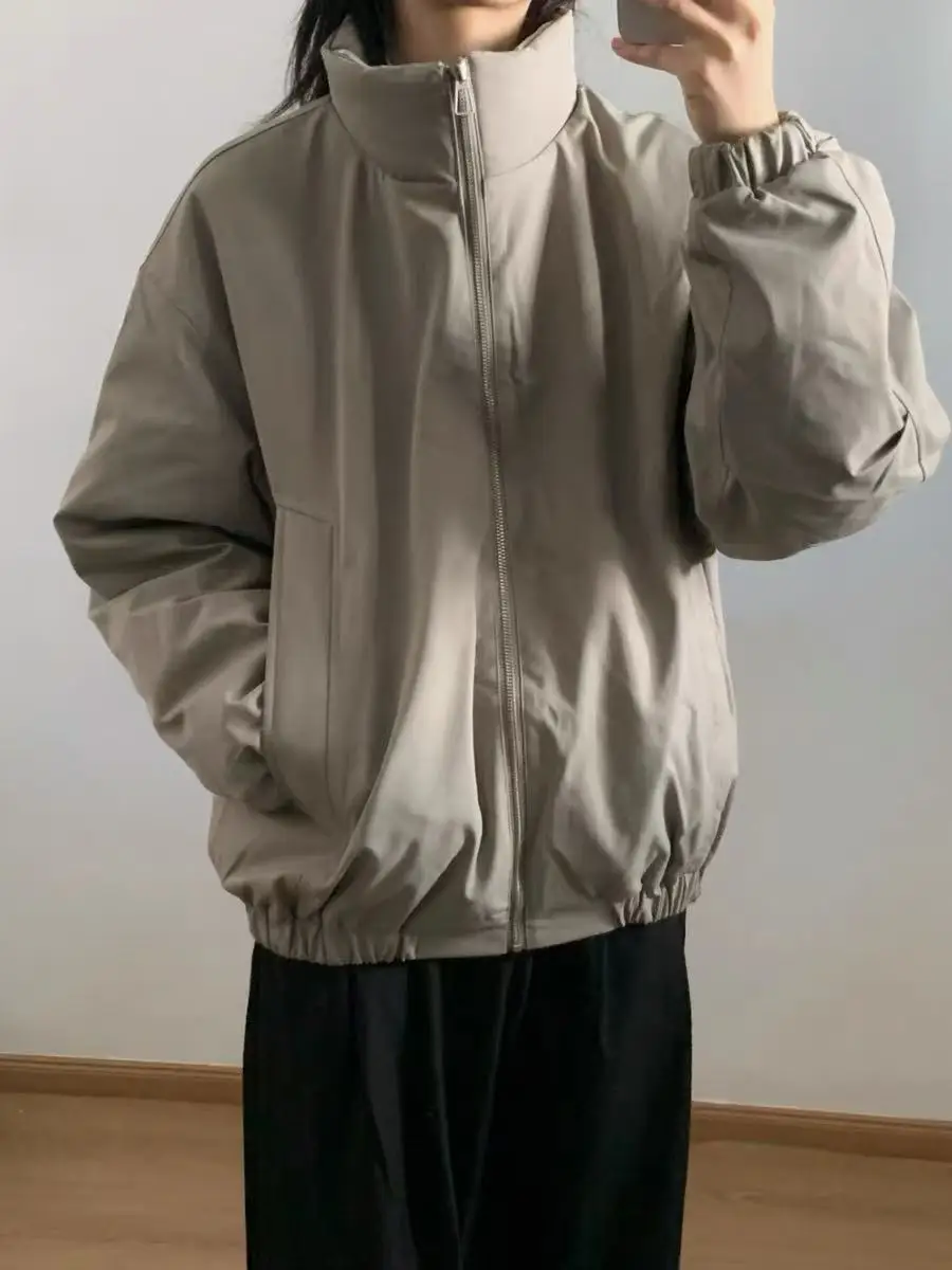 

Ретро-японская хлопковая куртка с большими карманами, свободного кроя, теплая, повседневная, для работы, осенне-зимняя верхняя одежда