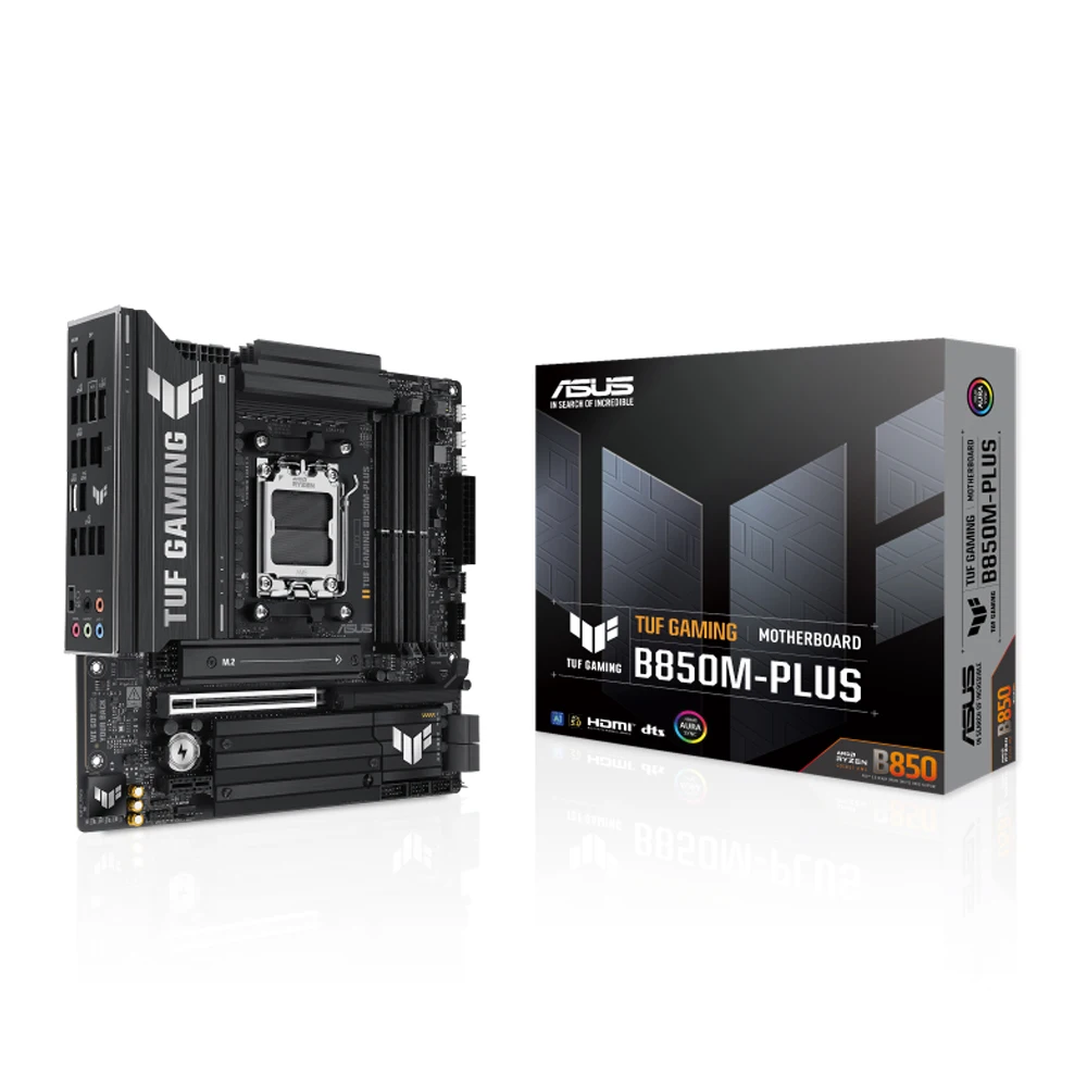 Tuf Gaming B850m-plus B850 Ddr5 256gb Pcie 4.0 Socket Am5 Support 9800x3d/7800x3d/8700f/9600x 24.4 X 24.4cm