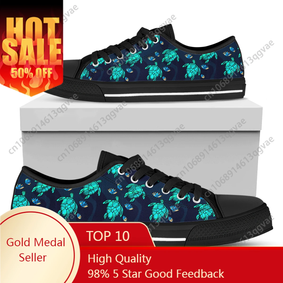 

Sea Turtle Marine Life Trend Graffiti Low Top High Quality Sneakers Mens Womens Teenager Canvas Sneaker Couple Shoes Custom Shoe