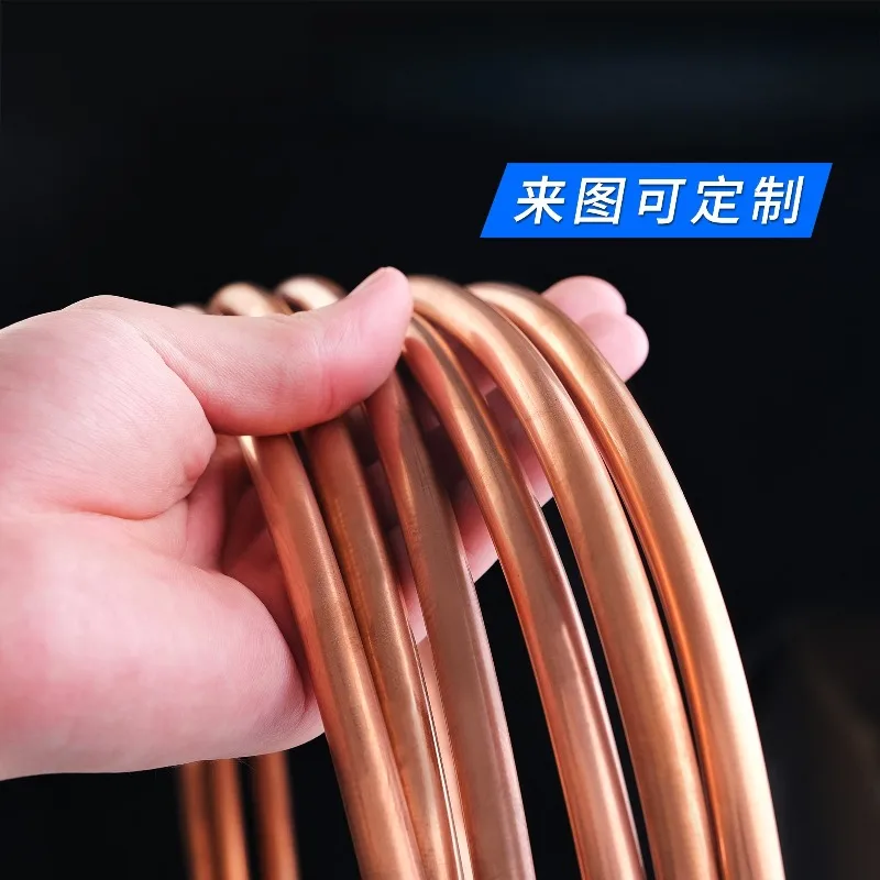 1-3M Soft Copper Tube Coil 99.9% Pure Copper Pipe for AC Cooling OD 1.6-12mm