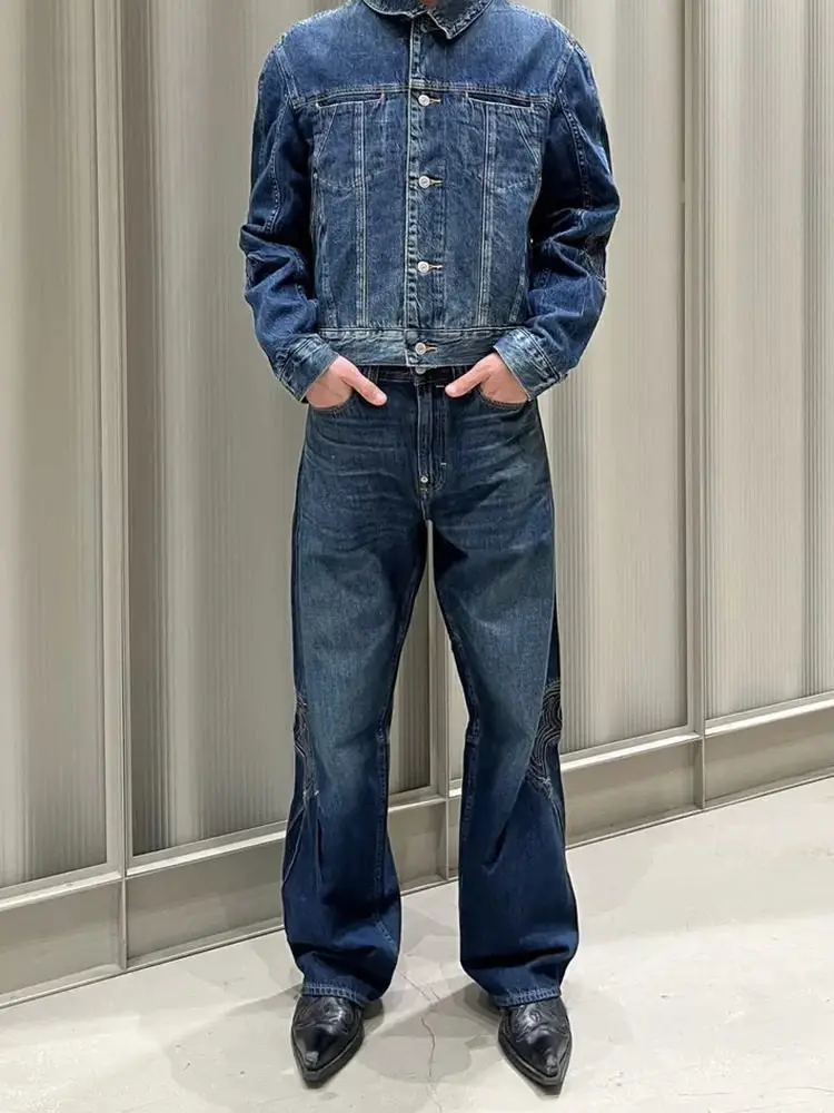 

Kiko Kostadinov 25FW Straight Pants Deconstructed Blue Jeans