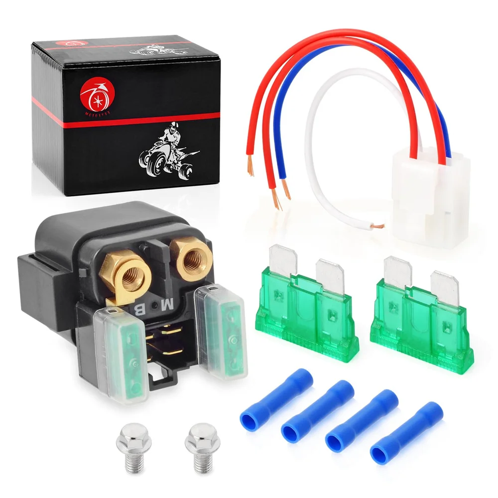 

Starter Solenoid Relay M-B & Plug Compatible with Yamaha Road Stars XV1700 2008-2014 Snow Mobile RS90 RX10 RXW10 2006-2010