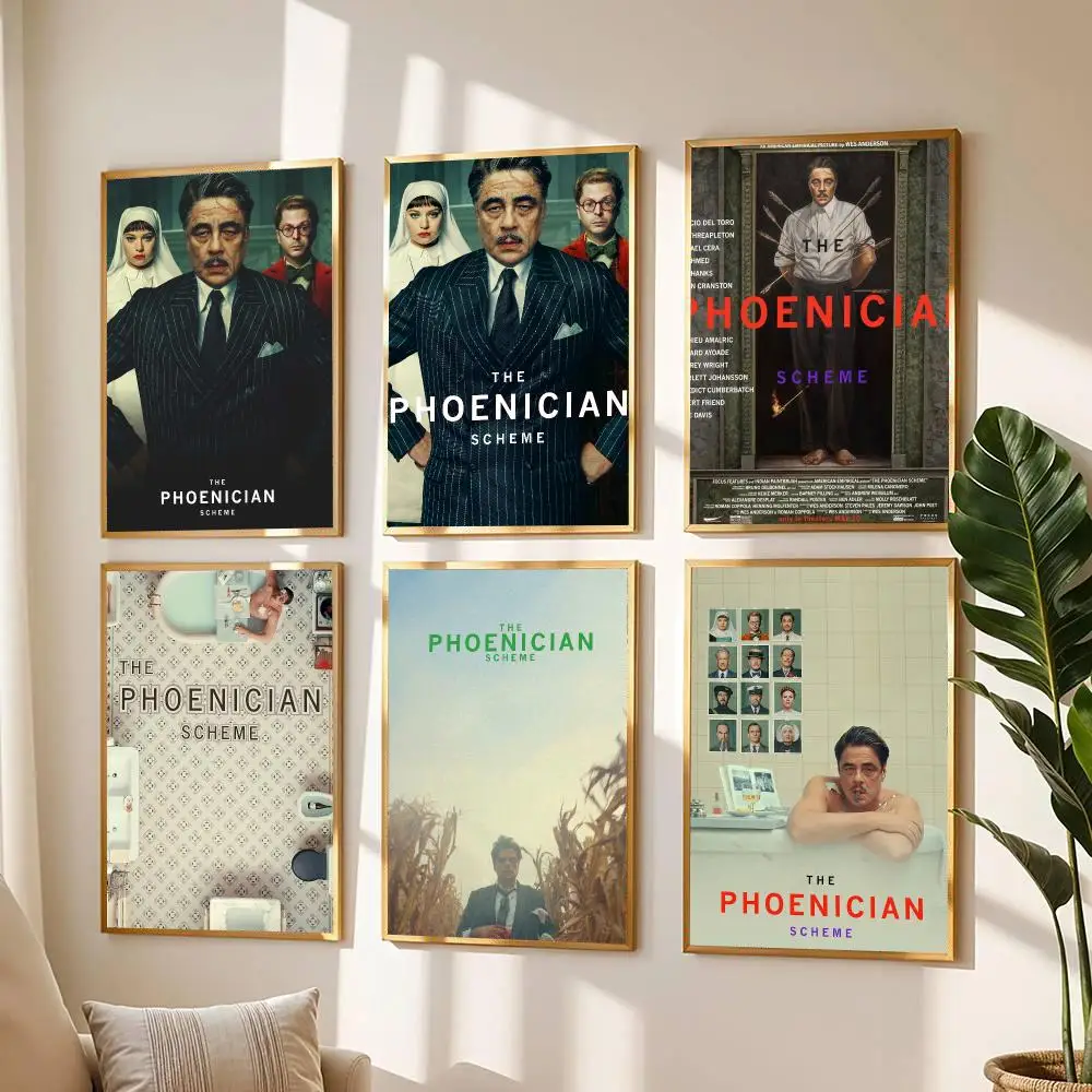 classic movie T-The Phoenician Scheme 2025-E Poster Modern Wall Decal for Living Room Cafe Office Bar and Bedroom