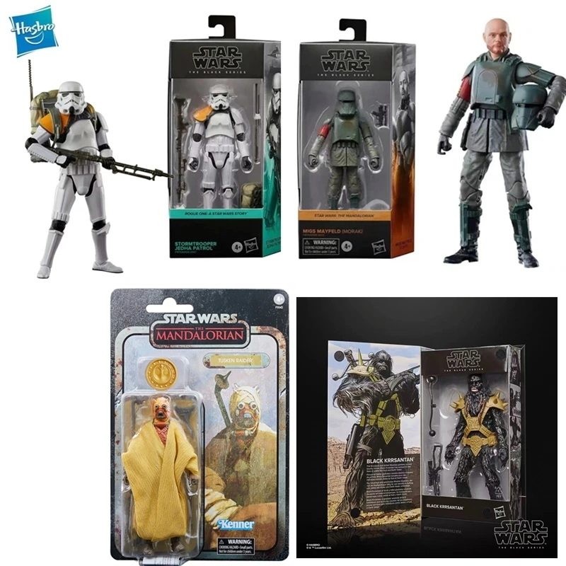 Figuras de acción de Star Wars de 6 pulgadas, Serie negra, cazador de recompensas mandaloriano, KRRSANTAN, Shoretrooper Stormtrooper Patrol, colección de juguetes