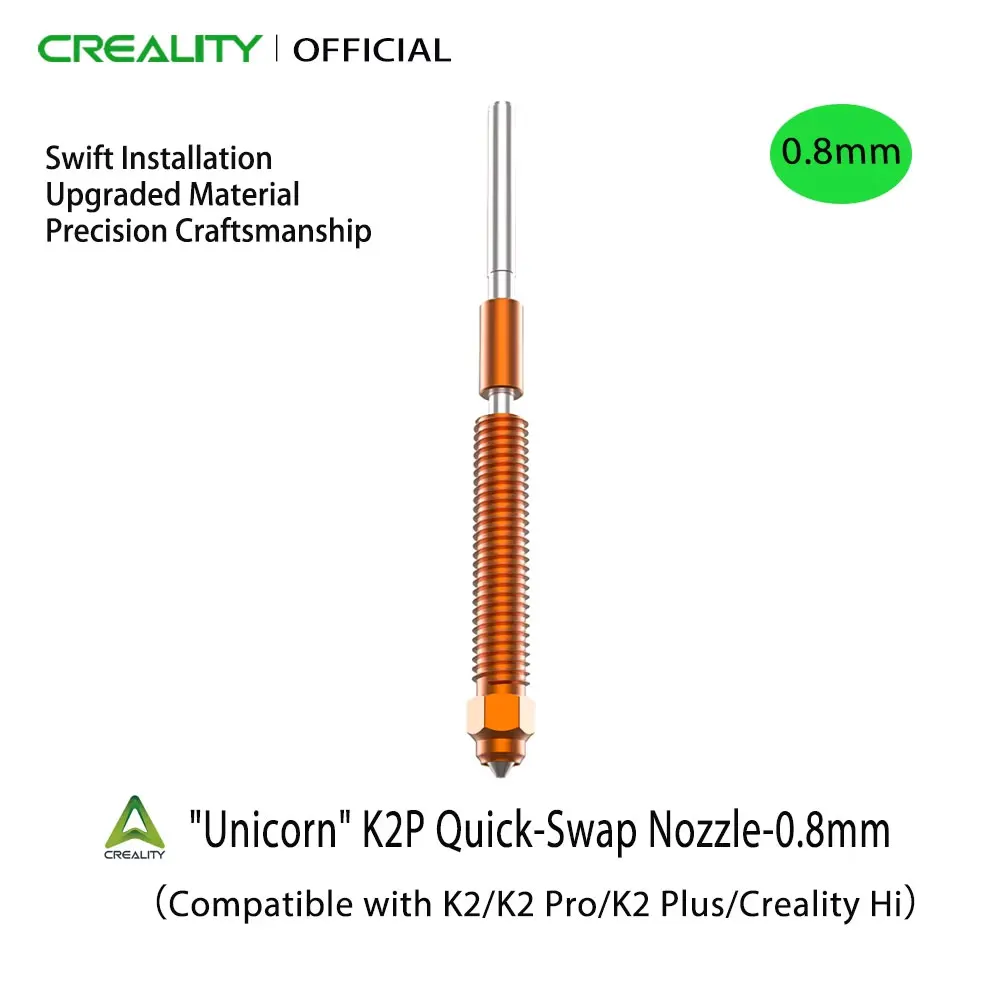 Creality K2/K2 Plus/Hi Combo For 3D Printer Parts Quick-Swap Nozzle Quick-Release Bi-Metal Hardened Steel High-Flow Hotend Kit