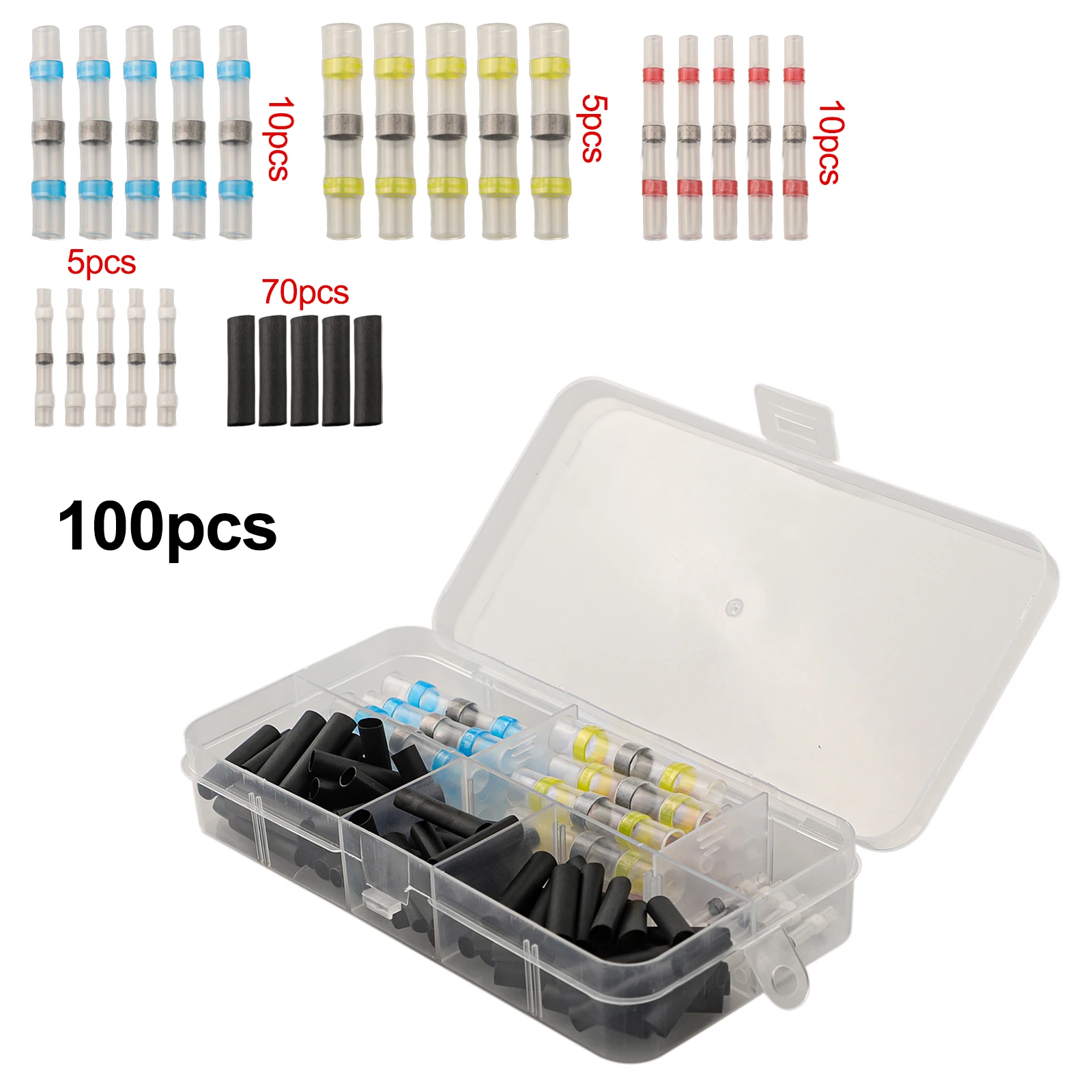 Home Automotive As Shown In The Picture Solder Seal Sleeve Heat Shrink Terminal Provides Sealing Advanced Waterproofing