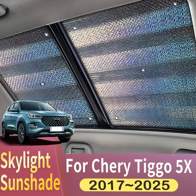 

Sunroof Sunshade Suitable For Chery Tiggo 5X 4 Pro 2017~2025 2023 2024 Car Panoramic Roof 1X Heat Shield Window Sunshade Anti-UV