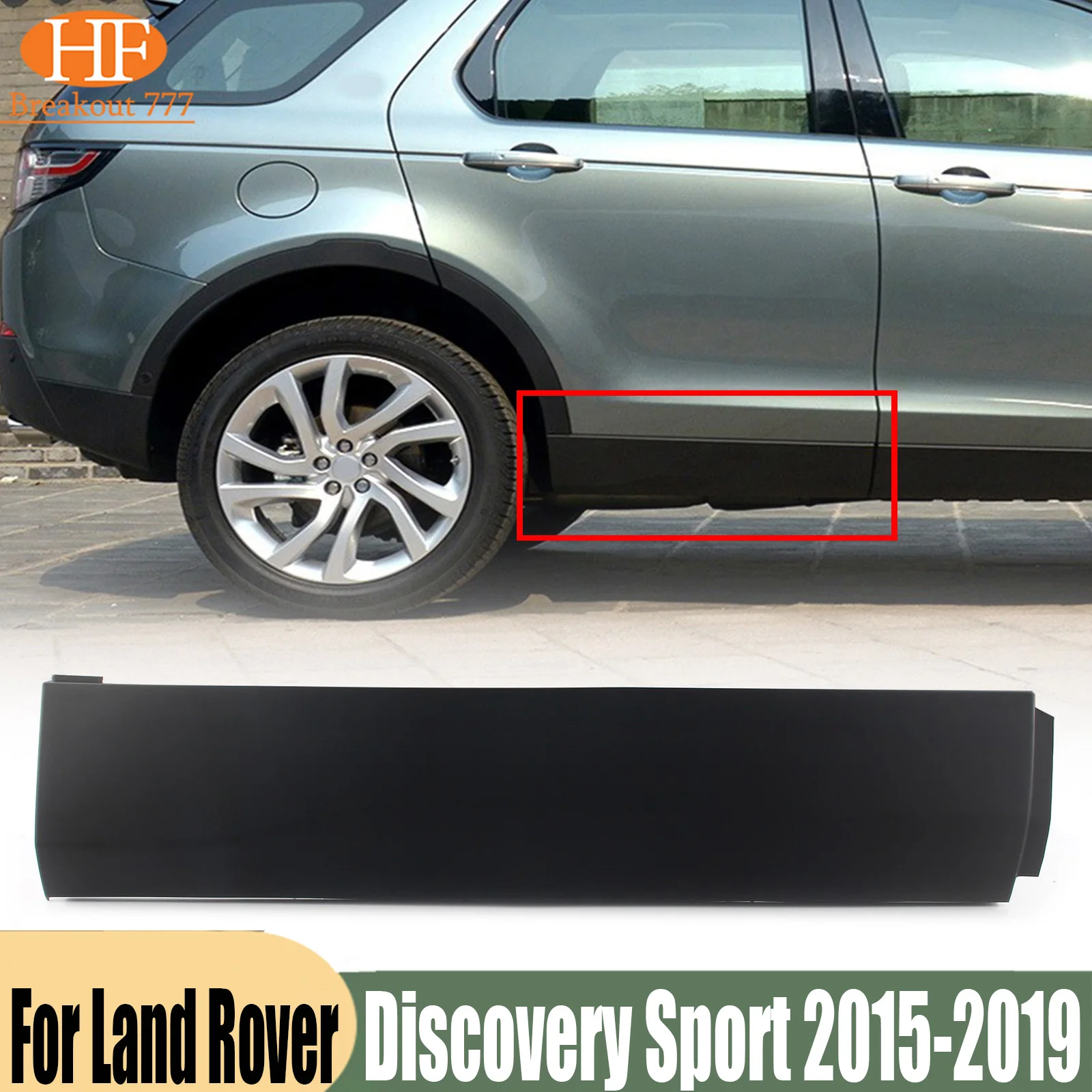 For Land Rover Discovery Sport 2015-2019 Rear Door Exterior Panel Inlaid Strip