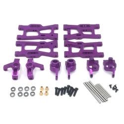 Wltoys 144001 144010 124007 124008 124016 124017 124019 Metal Suspension Arms Steering Cup Hub Carriers Set for Upgrade Parts