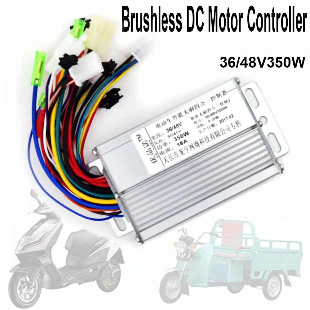 36V/48V 350W Durable Brushless DC Motor Refitting Parts Electric Bicycle  Intelligent Two Mode E-bike Controller Accessories