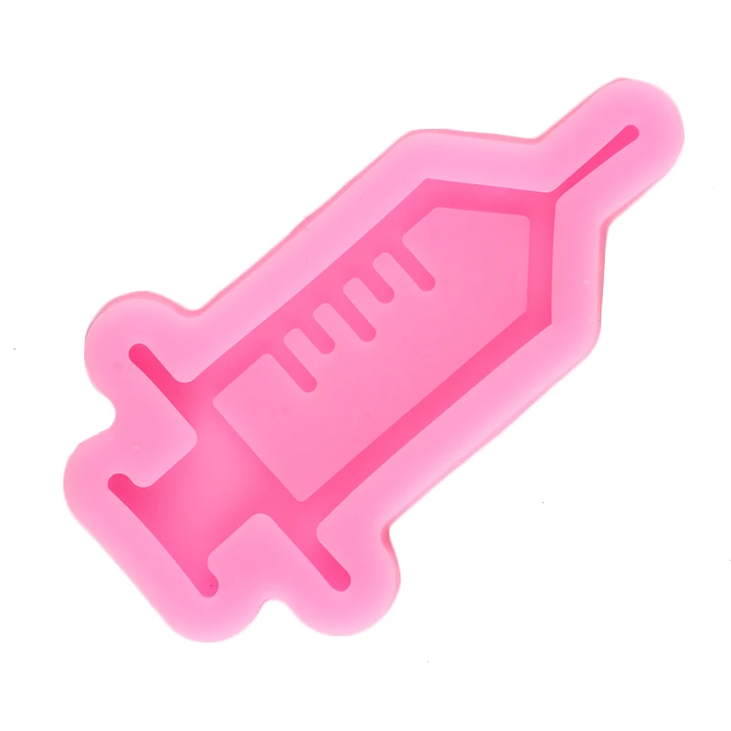 Shiny Syringe Silicone Molds DIY Crafting Epoxy Resin Art Phone Grip Badge Reel Mold Saline Bags Fondant Cake Chocolate Mould