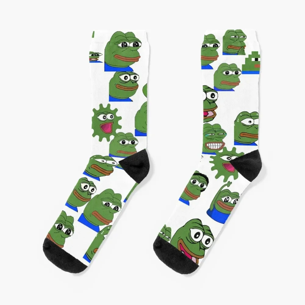 

XQC's Pepe Emotes Socks Sports with print anti slip football Luxury Woman Socks Men's