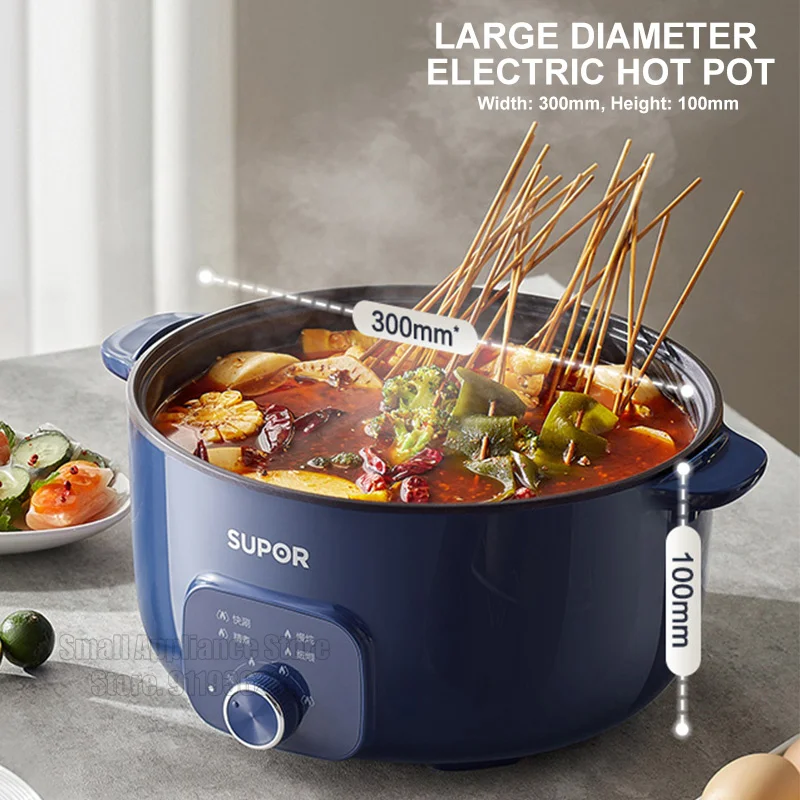 SUPOR 6L Multi Cooker Large Capacity Electric Cooking Pot Portable All-in-One Pot Electric Cooker Non-Stick Hot Pot Kitchen Tool