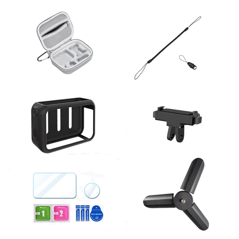 1 SZT. Smycz do kamery DJI Osmo Nano Action, wysuwana linka zabezpieczająca przed zgubieniem, osłona ochronna/torba, akcesoria do ochrony ekranu