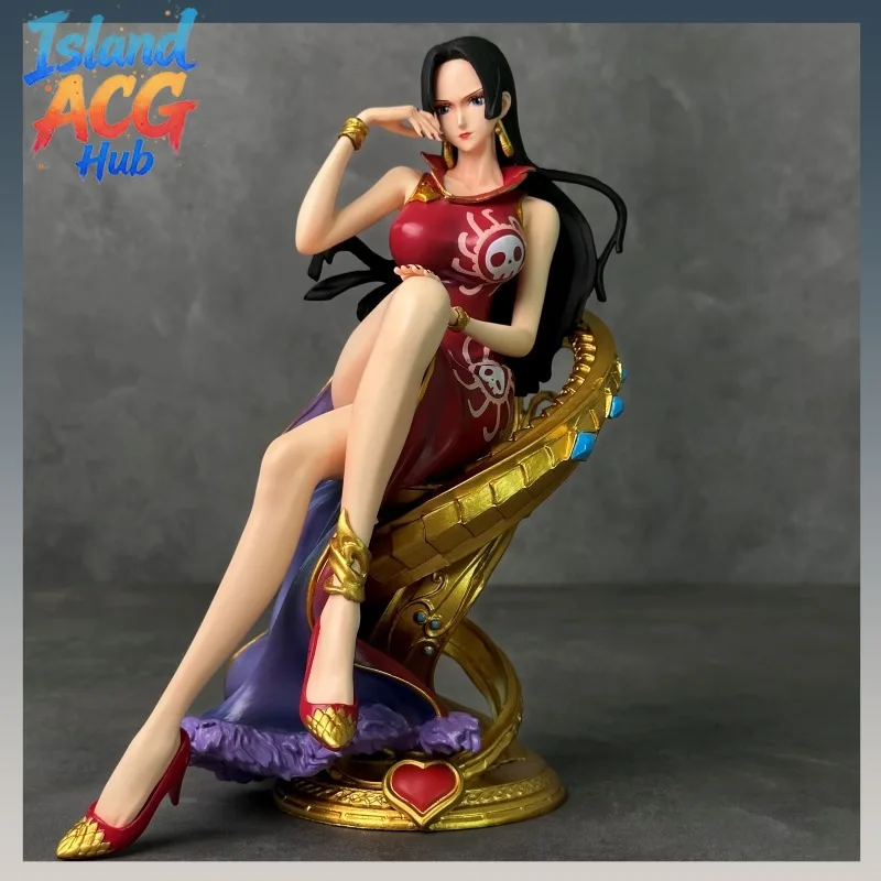 

New One Piece Boa Hancock Figure Sitting Pose Anime PVC Model Collectible Desktop Ornament For Adult Anime Lovers Collection