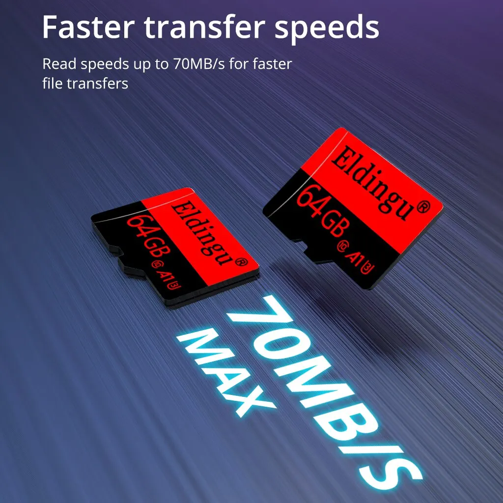 Eldingu Memory Card 32GB 64GB 128GB A1 U3 Class10 Mini TF Card U1 TF Card for Cell Phones Car Devices Computers Drones