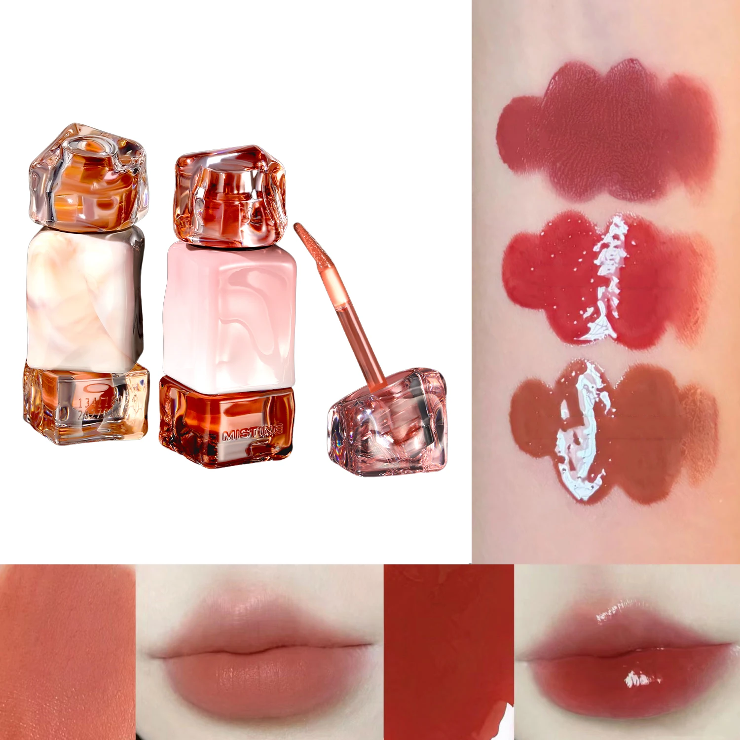 

Mistine Velvet Matte Lip Gloss High Shine Lip Tint Hydrating Long Lasting Transfer Proof Liquid Lipstick for Women