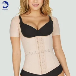 Fajas Short Sleeve Shaping Top Breasted Waist Trainer Body Sculpting Clothes Fitness Shaper Abdomen Clothes Slimming Underwear