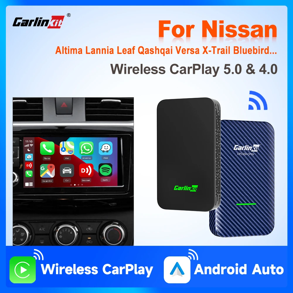 carlinkit-50-40-wireless-android-auto-carplay-adapter-for-nissan-qashqai-x‑trail-kicks-ariya-titan-sentra-rogue-leaf-2017-2023