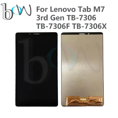 For Lenovo Tab M7 3rd Gen TB-7306 TB-7306F TB-7306X LCD Display Touch Screen Digitizer Front Panel Glass Full Assembly Repair